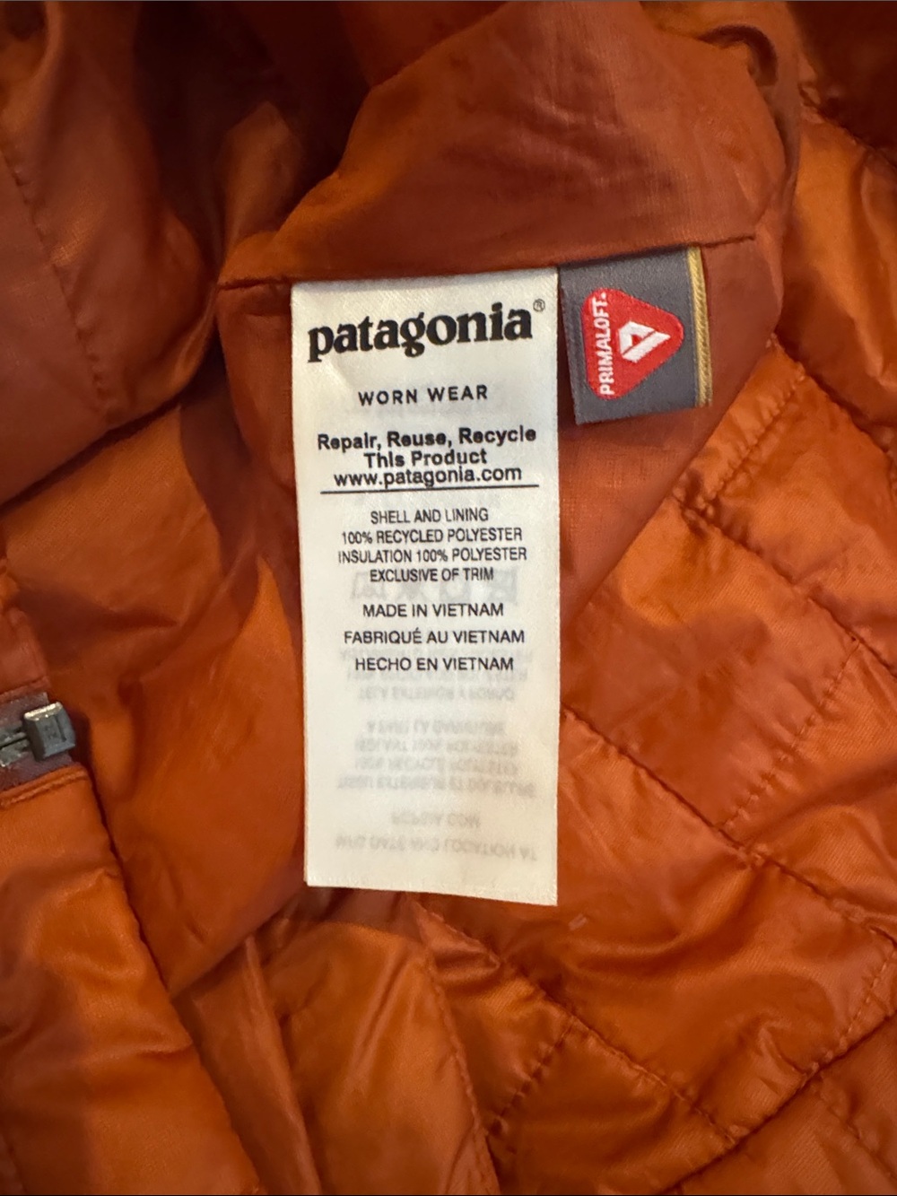 Patagonia Orange Puffer Vest - Picture 4 of 4